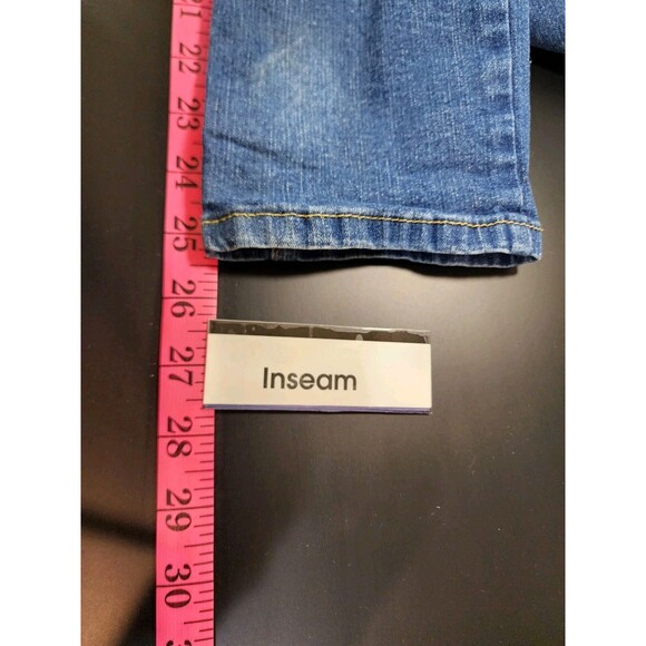 Cat & Jack Girls 10 Blue Jean Denim Straight Leg Super Stretchy Adjustable Waist - Picture 16 of 16